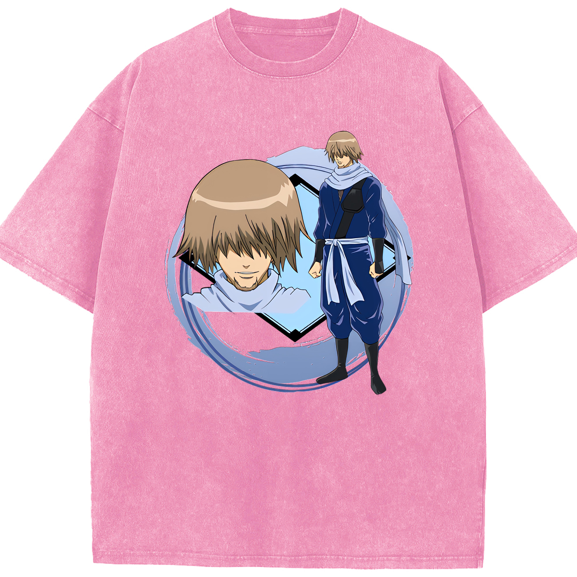 （画像用） ぎんたま 坂田銀時（さかたぎんとき） 神楽 志村新八（しむら しんぱち） GINTAMA Sakata Gintoki Kagura Shimura Shinpachi 綿100% ヴィンテージ風 半袖Tシャツ（フロントプリント）